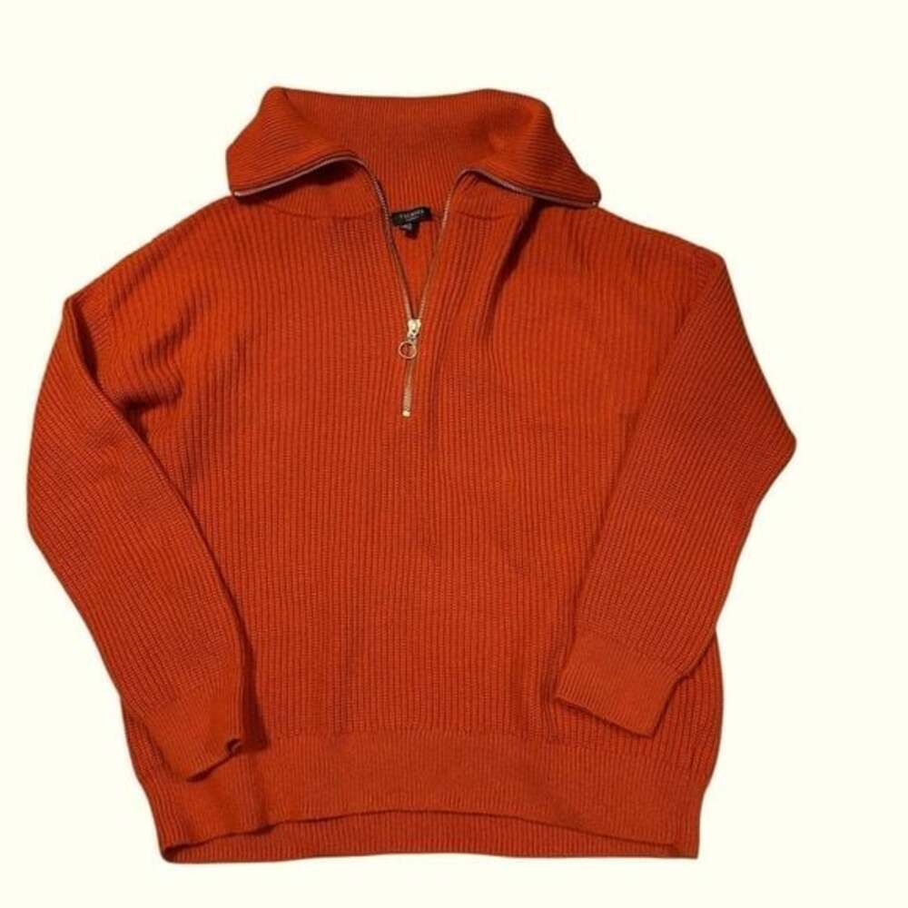 Talbots orange 1/2 zip sweater Size 1Xp